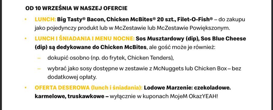 McDonald's przywraca kultowe produkty. Klasyki wracają od 10 wrz