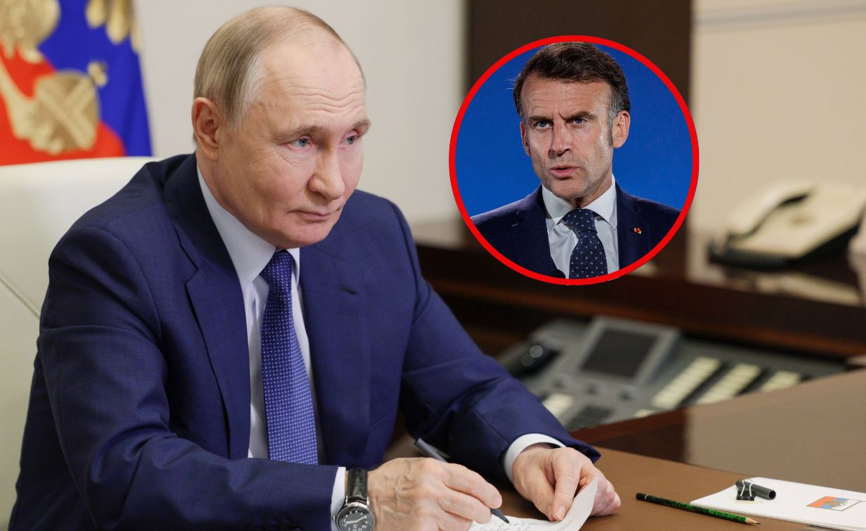 "Dogłębna wymiana poglądów". Kreml o szczegółach rozmowy Putin-Macron