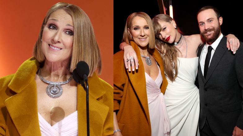 Celine Dion na Grammy. Pozowała z synem i Taylor Swift