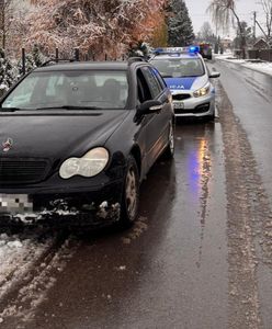 19-latek driftował mercedesem. Skończył z mandatem i punktami