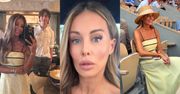 Małgorzata Rozenek w pastelowej sukience i słomianym kapelutku pozdrawia z Roland Garros. Towarzyszył jej najstarszy syn (ZDJĘCIA)