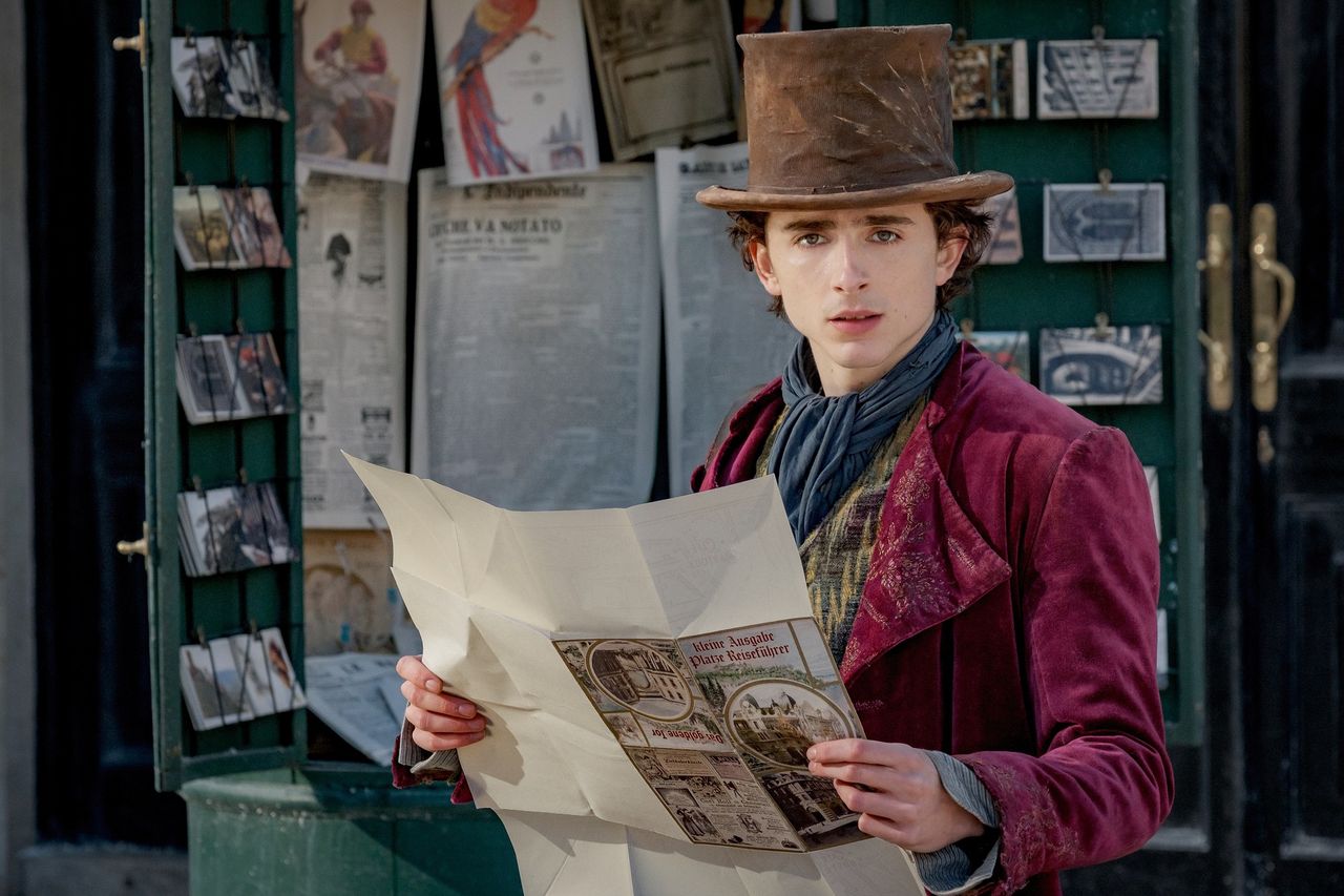 Timothée Chalamet jako uwielbiany na całym świecie Willy Wonka