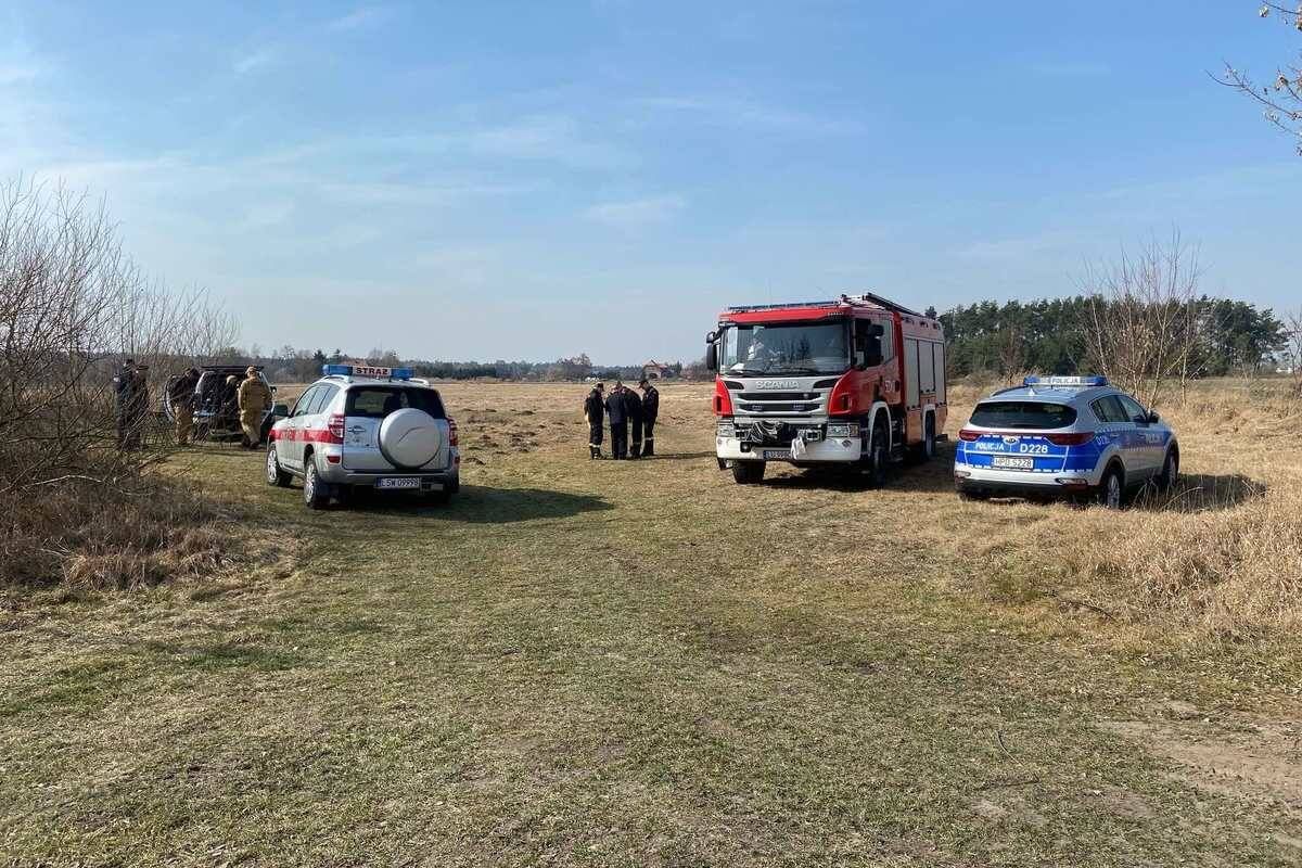 Straż pożarna i policja na łąkach