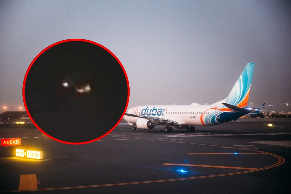 The engine of the Flydubai airplane caught fire shortly after takeoff.