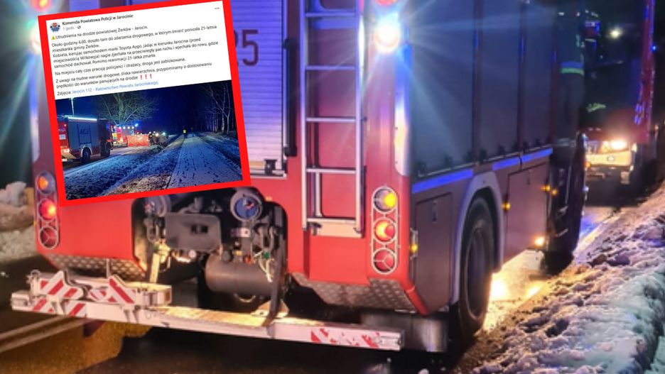 Dramat pod Jarocine, Auto 21-latki dachowało