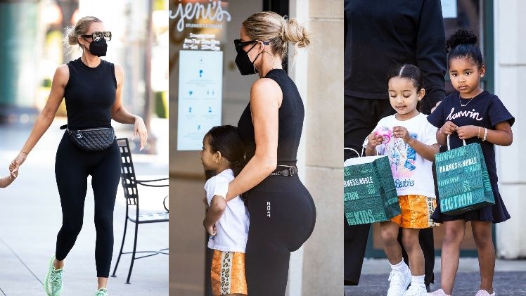 Khloe Kardashian buszuje po sklepach z córką i siostrzenicą