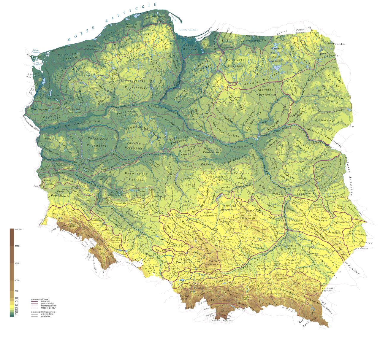 Mapa Polski