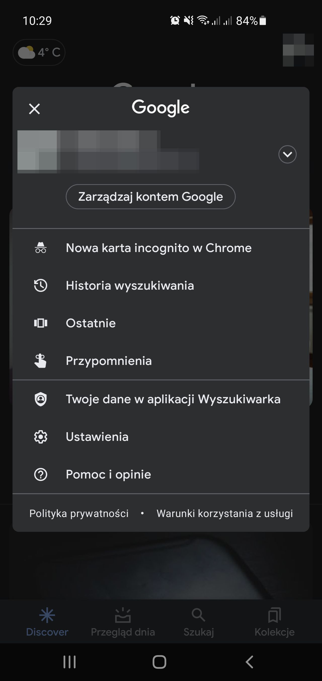 Ustawienia Asystenta w aplikacji Google