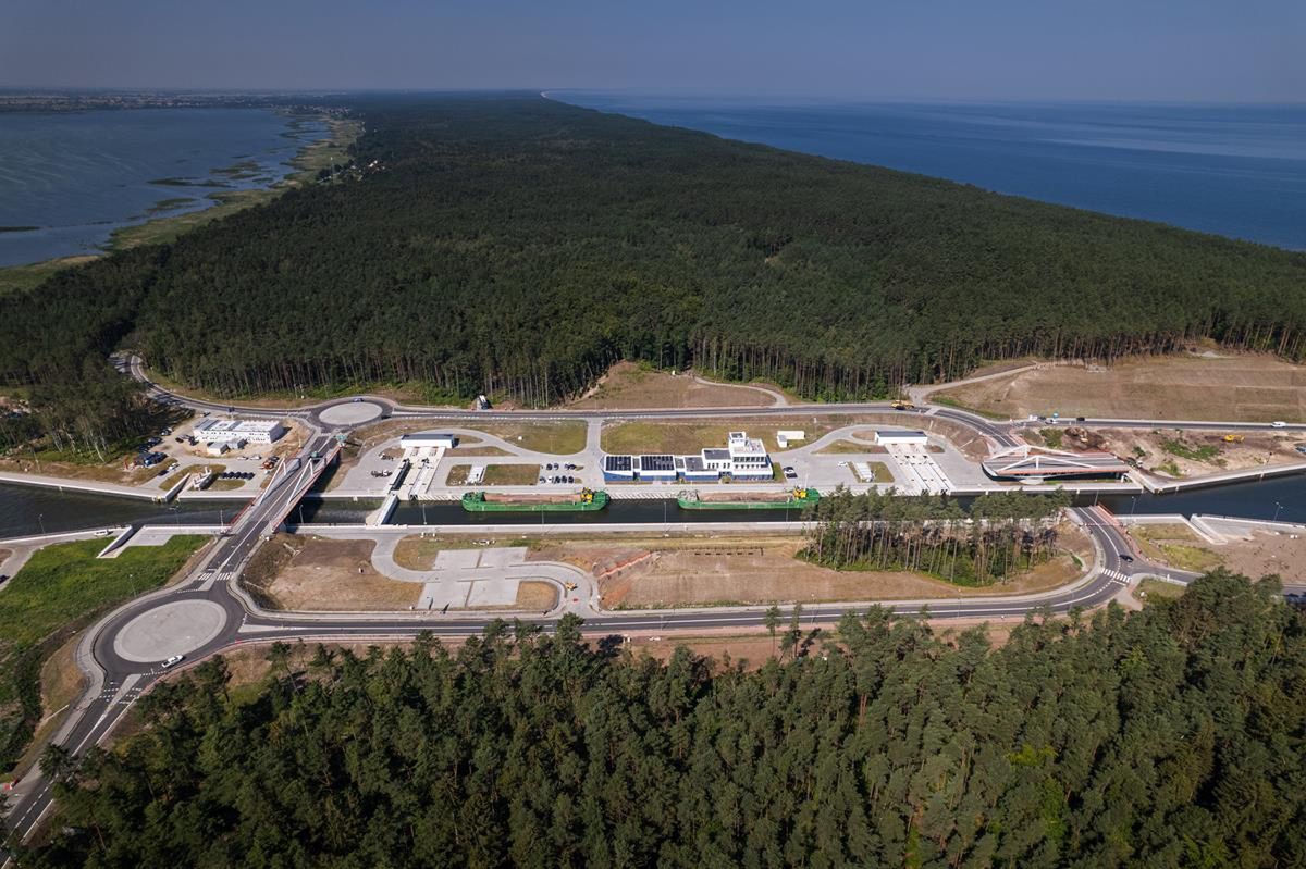 Przekop Mierzei Wiślanej - lipiec 2022 r.