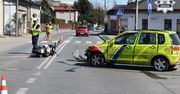 Zawiercie: Motocyklista trafił do szpitala po groźnym zderzeniu