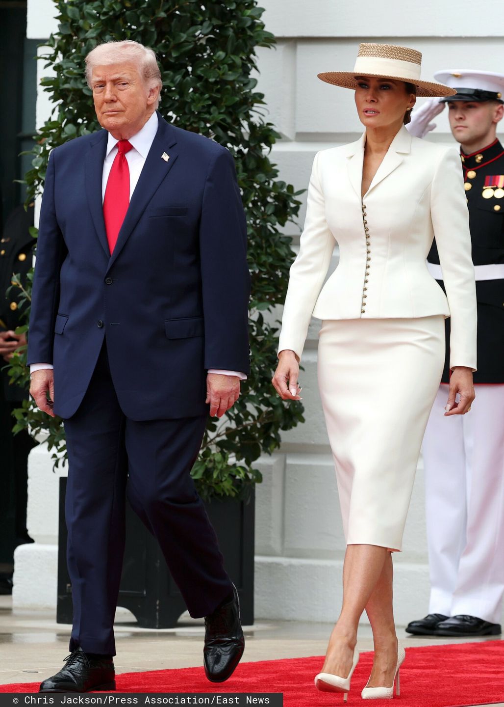 Melania Trump na spotkaniu z królem Karolem III i królową Kamilą