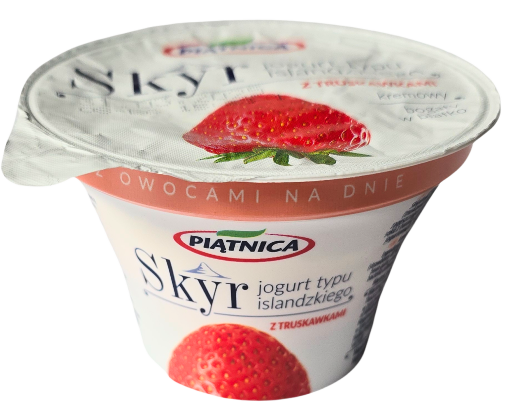 PIĄTNICA SKYR JOGURT TYPU ISLANDZKIEGO Z TRUSKAWKAMI