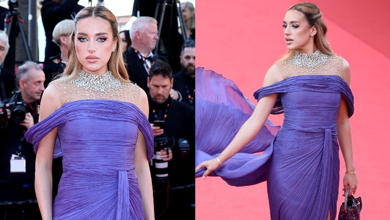 Caroline Derpienski na festiwalu filmowym w Cannes