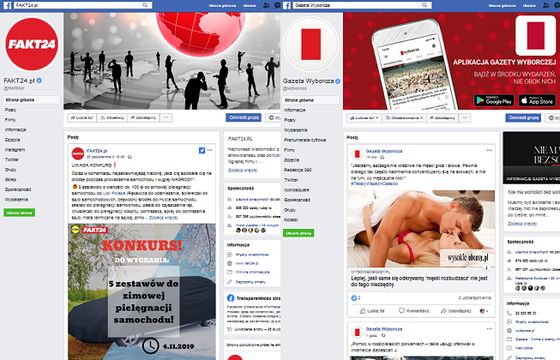 „Fakt” przed „Przeglądem Sportowym” na Facebooku, „Gazeta Wyborcza” i „Nie” angażują najbardziej