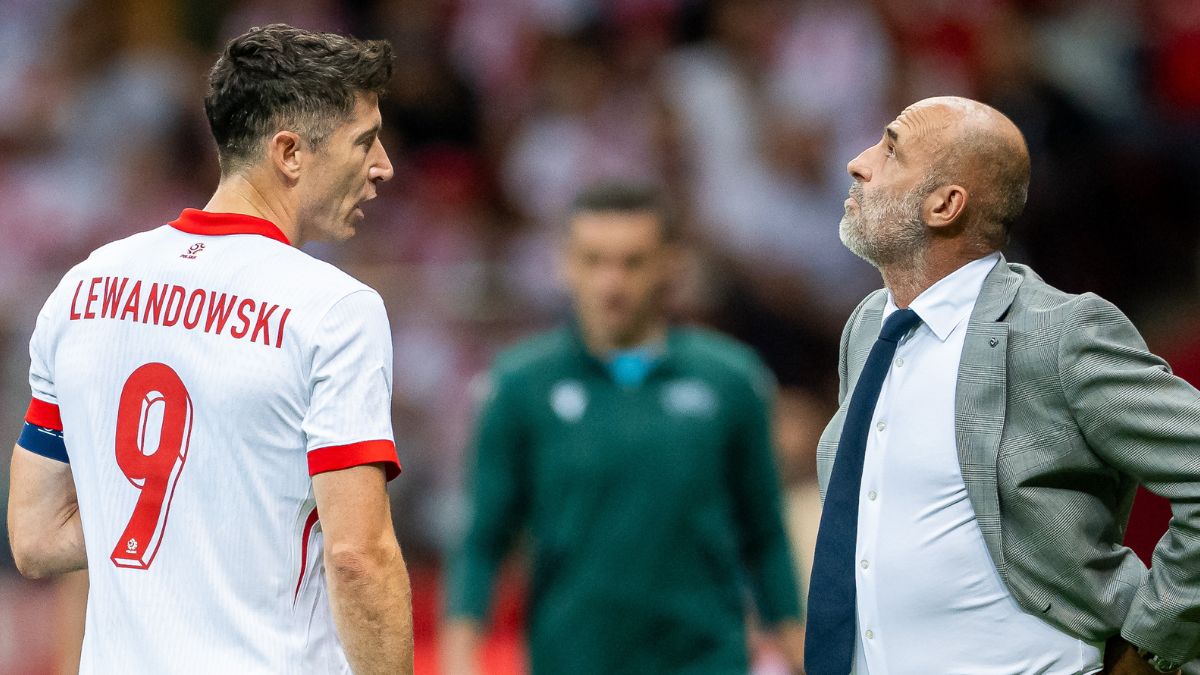 Michał Probierz i Robert Lewandowski