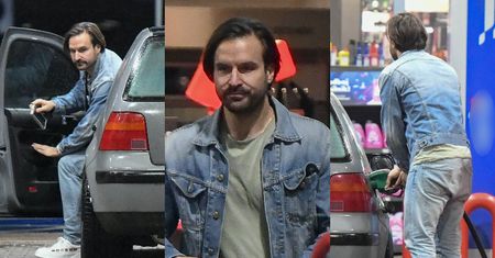 Odziany w jeans Piotr Stramowski zajechał leciwym golfem na stację i zatankował za 150 zł