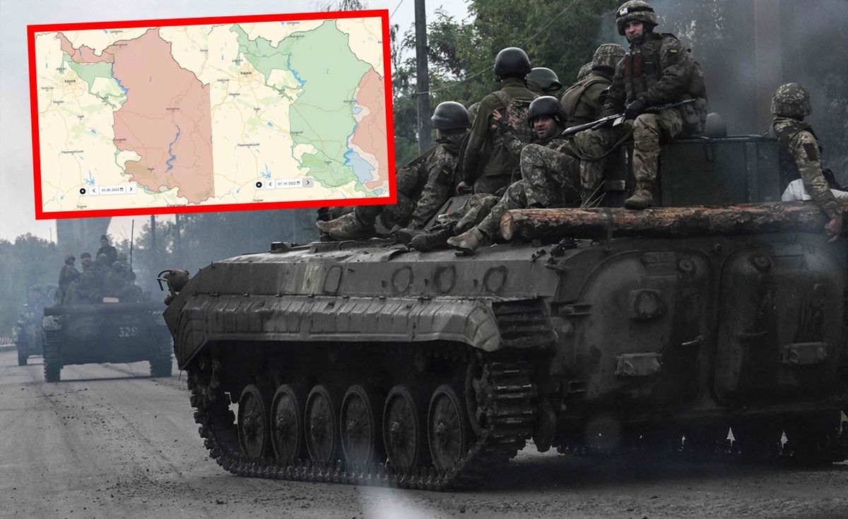 Ukraińcy pokazali jak duży obszar udało się odbić spod rosyjskiego panowania