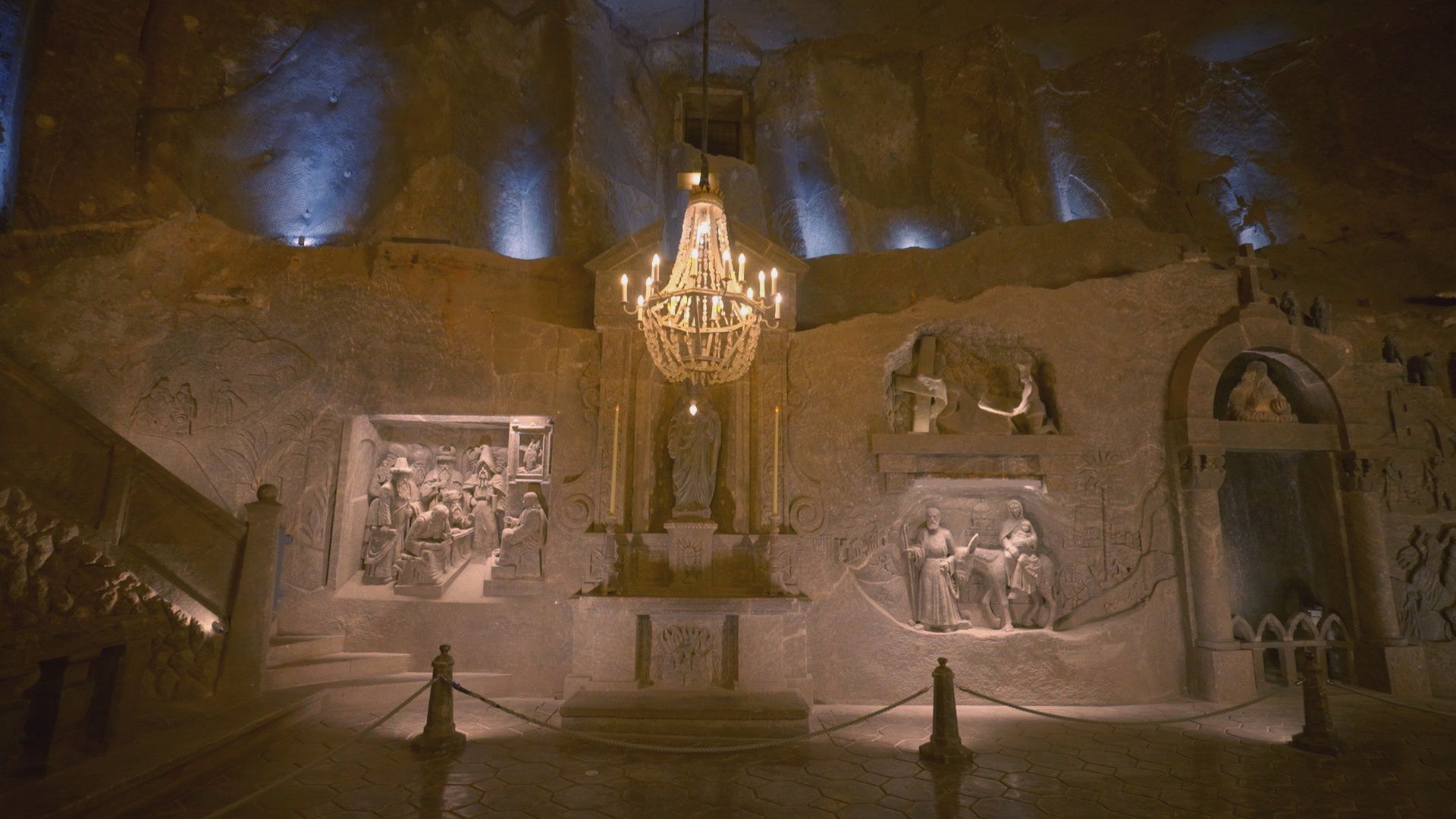 Wnętrze kopalni soli w Wieliczce