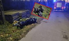 Rodzeństwo jechało motorem. Uderzyli w betonowe płyty