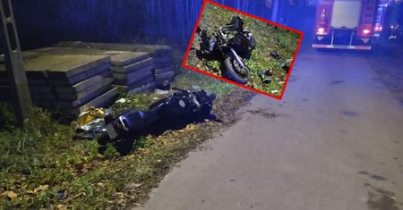 Rodzeństwo jechało motorem. Uderzyli w betonowe płyty