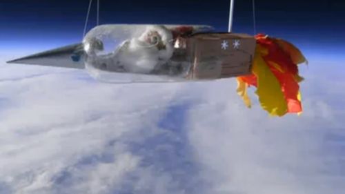 Święty Mikołaj z ziemniaka wysłany w kosmos [wideo] 1