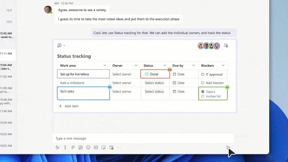 Microsoft Loop screen