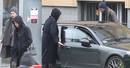 Skwaszony Radzimir Dębski spaceruje z dziewczyną