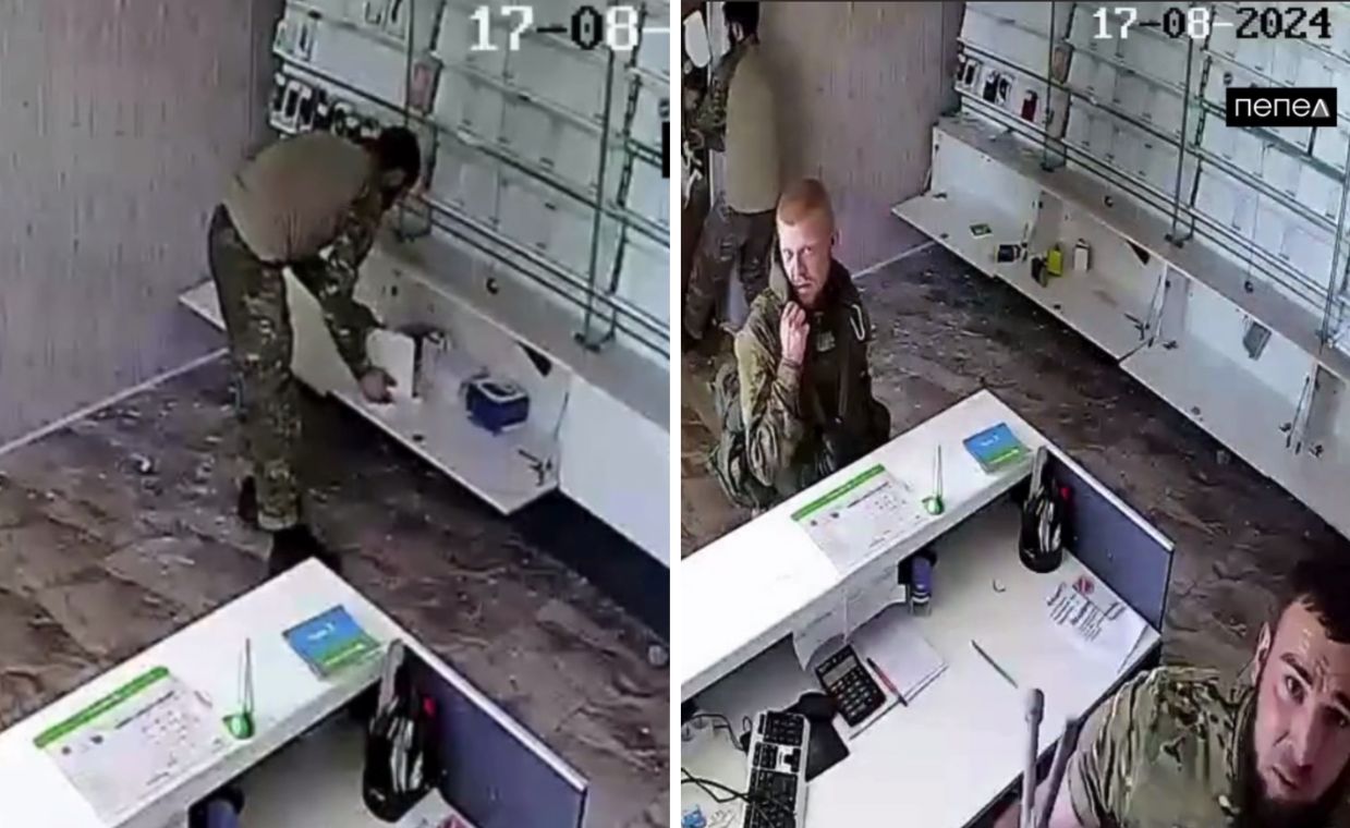 Russians robbing themselves? Caught on camera