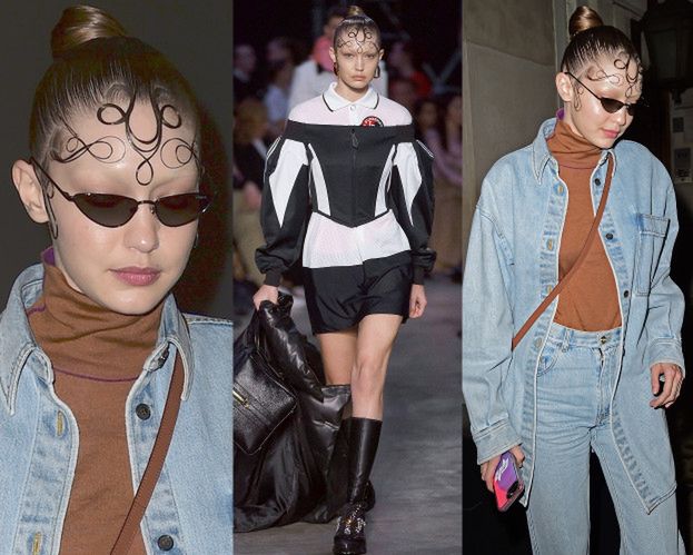 Trendsetterka Gigi Hadid poszła do restauracji z wzorkami na czole