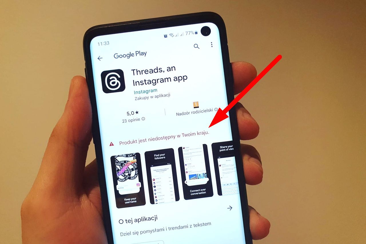 Instagram Threads w Google Play