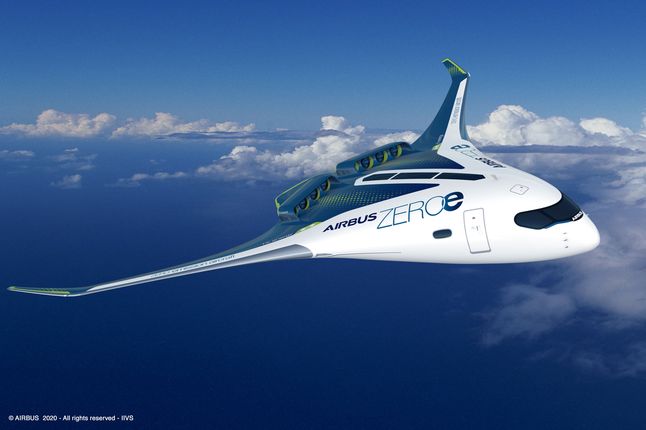 Airbus przedstawił nowy samolot. Wariant 3 - konstrukcja z rozmytym skrzydłem
