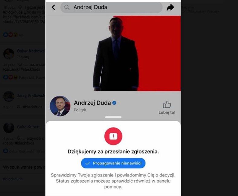 #blockduda. Sprawdzamy, czy uda się zablokować prezydenta