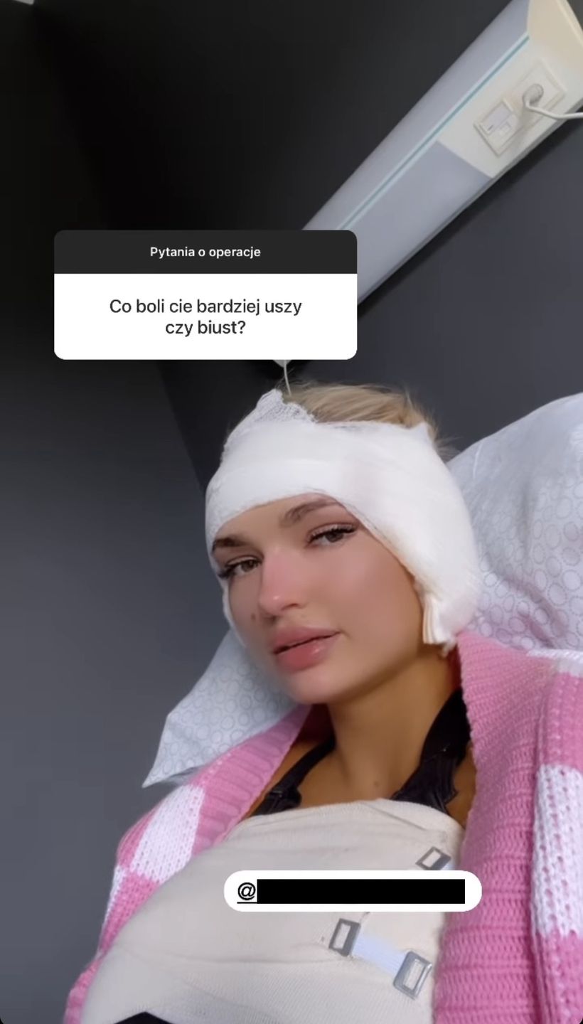 Aleksandra Daniel z "Love Island" relacjonuje operację PIERSI I USZU