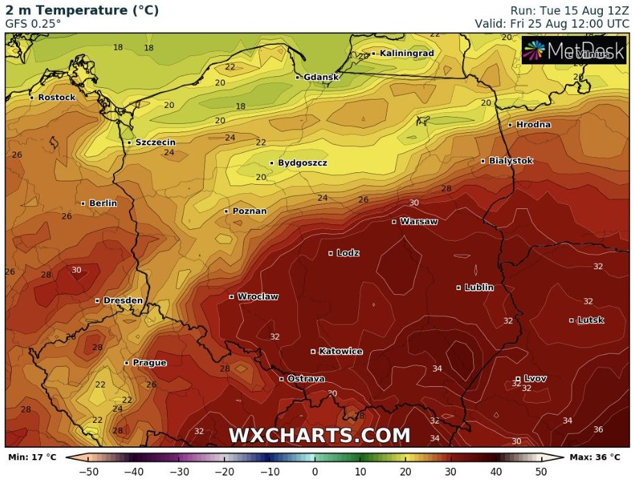Mapy pogodowe wxcharts.com