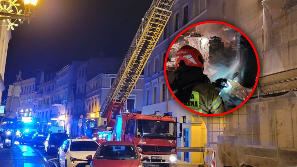 Straż pożarna walczyła z ogniem w starym browarze w Toruniu