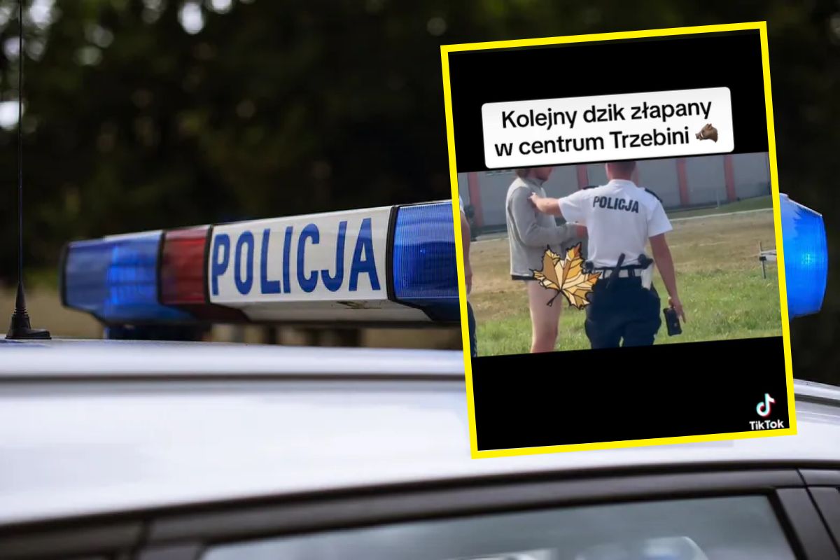 Rozebrał się w centrum Trzebini. Świadkowie wszystko nagrali