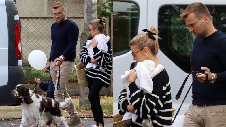 Kasia Tusk na rodzinnym spacerze