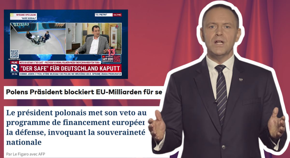 Światowe media o wecie Nawrockiego ws. SAFE. Republika z serią pasków po niemiecku