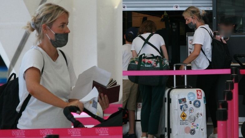 Ciężarna Olga Frycz wyprawia się do Chorwacji z gdańskiego lotniska