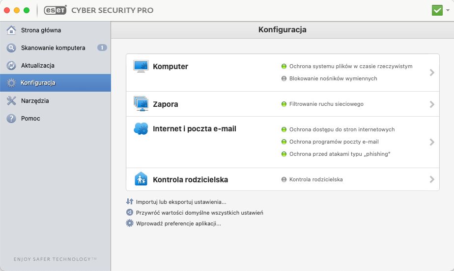 Konfiguracja ESET