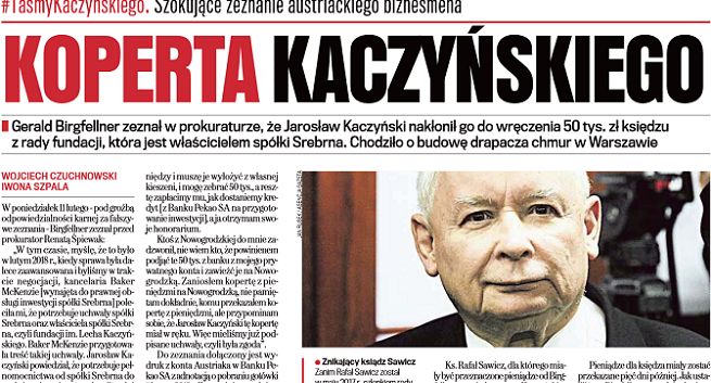 „Gazeta Wyborcza” po uwadze Giertycha poprawia tekst o zeznaniach ws. „koperty Kaczyńskiego”