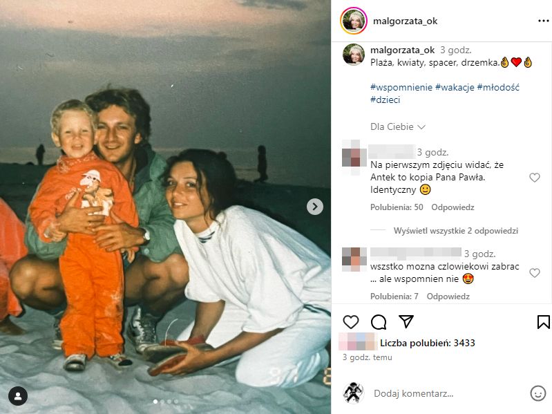 Małgorzata Ostrowska-Królikowska pokazała rodzinne kadry sprzed lat