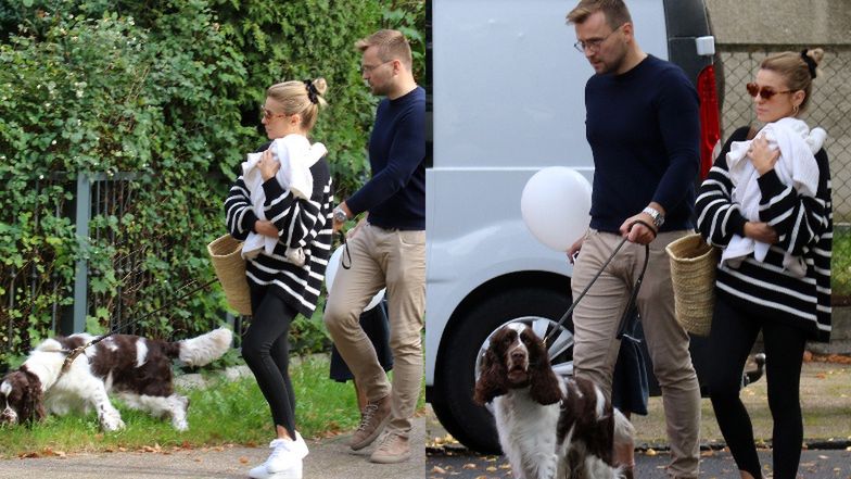 Kasia Tusk na rodzinnym spacerze