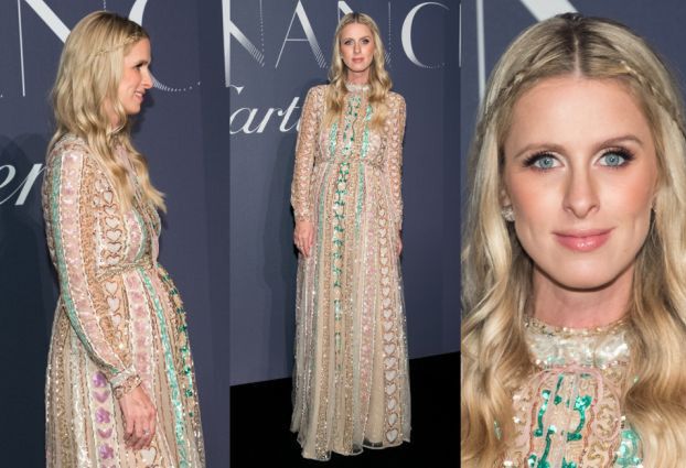 Ciężarna Nicky Hilton w kreacji od Valentino 