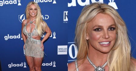 Śnieżnobiały uśmiech i błyszcząca sukienka Britney na GLAAD Awards