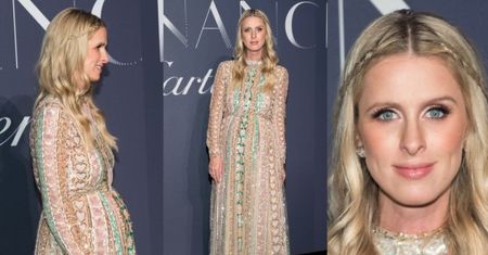Ciężarna Nicky Hilton w kreacji od Valentino