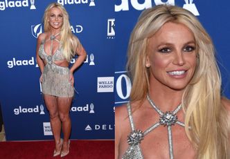Śnieżnobiały uśmiech i błyszcząca sukienka Britney na GLAAD Awards