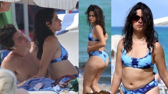 "Ciałopozytywna" Camila Cabello w bikini na plaży. "CELLULIT JEST NORMALNY!" (ZDJĘCIA)