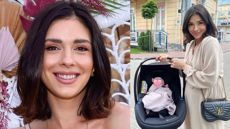 Klaudia Halejcio świętuje miesiąc córki 