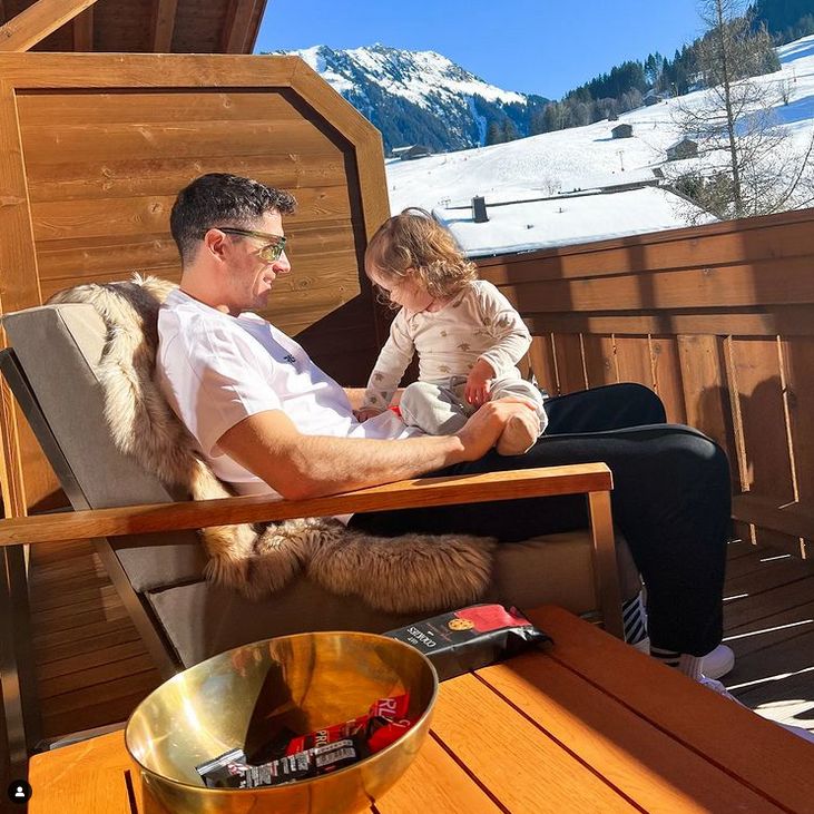 Anna i Robert Lewandowscy w Szwajcarii